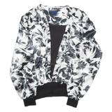 YOUR SIXTH SENSE Womens Printed Blouse Black Long Sleeve Crazy Pattern L