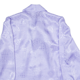 FINKENWALDE Womens Printed Blouse Purple Long Sleeve Crazy Pattern S