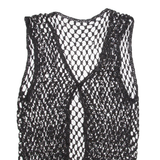 Womens Top Black V-Neck Sleeveless XXS