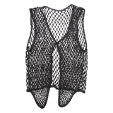 Womens Top Black V-Neck Sleeveless XXS
