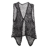 Womens Top Black V-Neck Sleeveless XXS