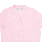 SARAH BENTLEY Petite Womens Blouse Pink V-Neck Floral M