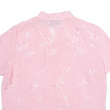 SARAH BENTLEY Petite Womens Blouse Pink V-Neck Floral M