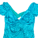 ZUM ZUM Womens Milkmaid Top Green V-Neck XXS