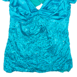 ZUM ZUM Womens Milkmaid Top Green V-Neck XXS