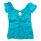 ZUM ZUM Womens Milkmaid Top Green V-Neck XXS