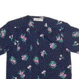 ALFRED DUNNER Womens Printed Blouse Blue Floral M