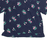 ALFRED DUNNER Womens Printed Blouse Blue Floral M