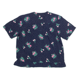 ALFRED DUNNER Womens Printed Blouse Blue Floral M