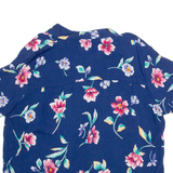 JACLYN SMITH Petite Womens Printed Shirt Blue Collared Floral L