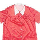 LIND CLARE Womens Shirt Red Collared Striped M