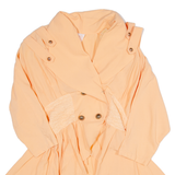 Womens Smock Blouse Orange Collared Long Sleeve XXS