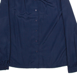 TRICOSA Womens Shirt Blue Collared Long Sleeve XL