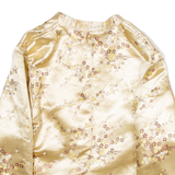 ME TOO CREATIONS Womens Printed Shirt Brown Long Sleeve Floral M