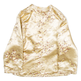 ME TOO CREATIONS Womens Printed Shirt Brown Long Sleeve Floral M