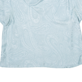 RALLO MARIANNE Womens Printed Blouse Blue Crazy Pattern M