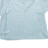 RALLO MARIANNE Womens Printed Blouse Blue Crazy Pattern M