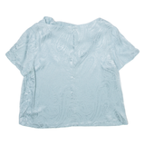 RALLO MARIANNE Womens Printed Blouse Blue Crazy Pattern M