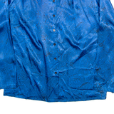 PIERRE CARDIN Womens Printed Shirt Blue Long Sleeve Floral L