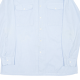 BARBADOS Casual Wear Mens Plain Shirt Blue Long Sleeve L