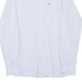 TOMMY HILFIGER Hilfiger Denim Mens Shirt Blue Spotted Long Sleeve S