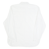 ASHANTI Mens Plain Shirt White Long Sleeve S