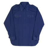 TERGAL RP Mens Plain Shirt Blue Long Sleeve L