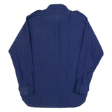 TERGAL RP Mens Plain Shirt Blue Long Sleeve L