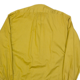 YOUNG MAN Oriental Inspired Mens Plain Shirt Gold 90s Long Sleeve XL