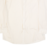 PACE Mens Plain Shirt Cream Long Sleeve M