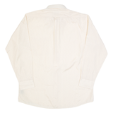 PACE Mens Plain Shirt Cream Long Sleeve M