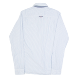 TOMMY HILFIGER Mens Shirt Blue Striped Long Sleeve S