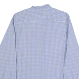 TOMMY HILFIGER Mens Shirt Blue 90s Check Long Sleeve L