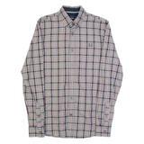 FRED PERRY Mens Shirt Grey Check Long Sleeve XS