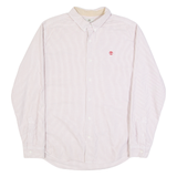 TIMBERLAND Slim Fit Mens Shirt Red Striped Long Sleeve XL