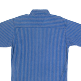 FADED GLORY Mens Shirt Blue 90s Striped M