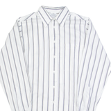 Mens Shirt White Striped Long Sleeve M