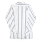 Mens Shirt White Striped Long Sleeve M