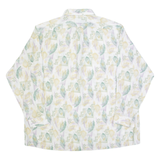 MANHATTAN Mens Shirt White 90s Floral Long Sleeve XL