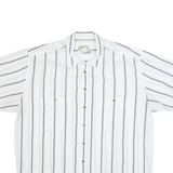 YES Mens Shirt White 90s Striped XL