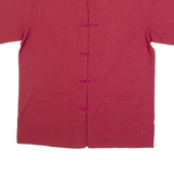FUH DANG Mens Plain Shirt Red L