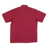 FUH DANG Mens Plain Shirt Red L