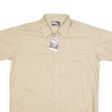 JACK GORON Mens Shirt Beige 90s Crazy Pattern L