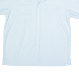 HABAND Mens Plain Shirt Blue L