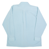 Mens Plain Shirt Blue Long Sleeve L