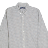 BEN SHERMAN Mens Shirt Black Crazy Pattern Long Sleeve S