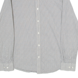 BEN SHERMAN Mens Shirt Black Crazy Pattern Long Sleeve S