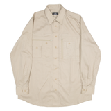 WALBUSCH Mens Plain Shirt Brown Long Sleeve L