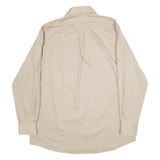 WALBUSCH Mens Plain Shirt Brown Long Sleeve L