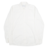 HB Mens Shirt White Striped Long Sleeve L